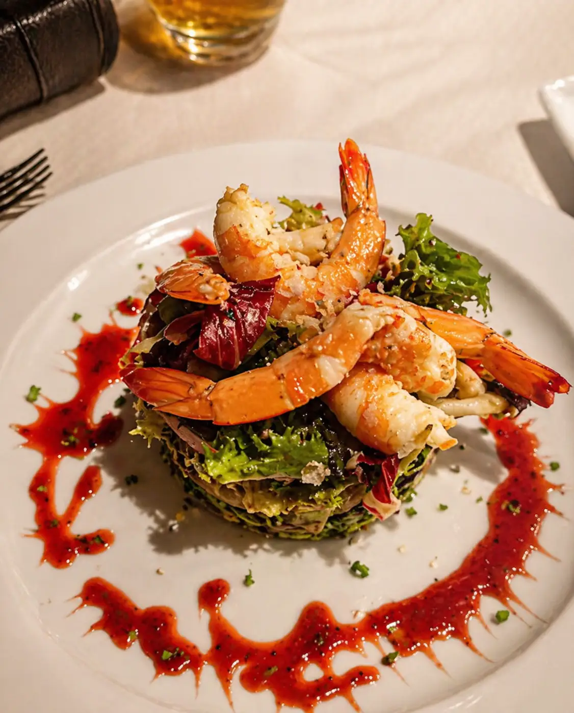 Ensalada de camarones